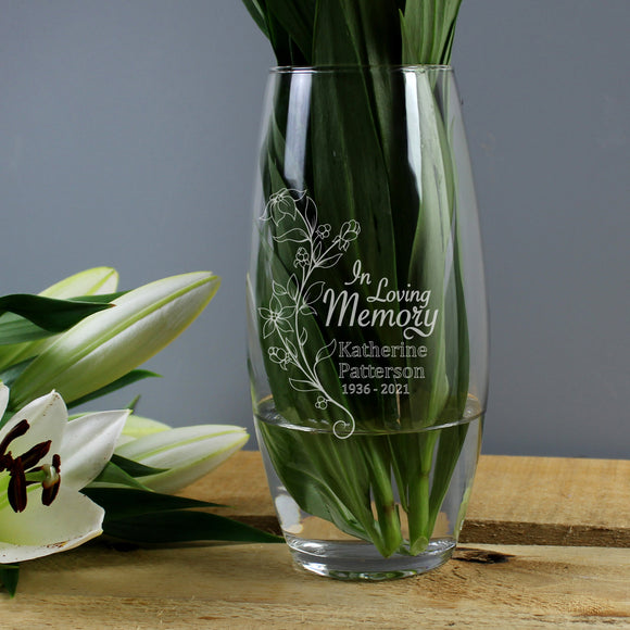 Personalised Memorial Vase - In Loving Memory