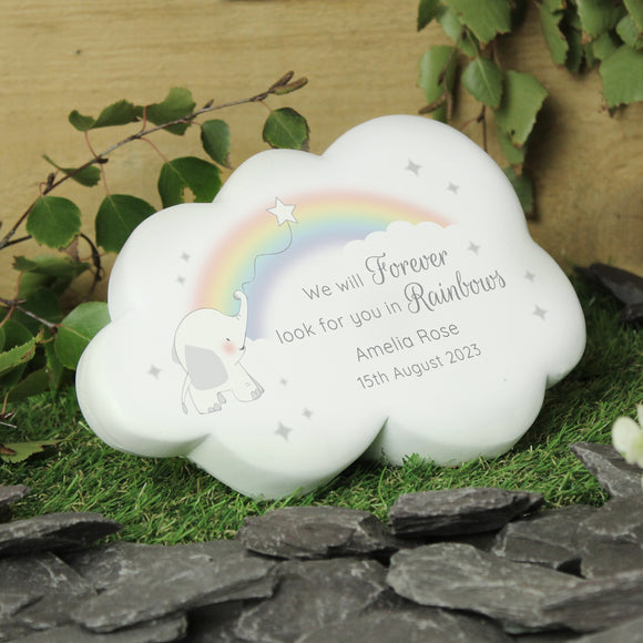 Personalised Rainbow Garden Memorial Stone