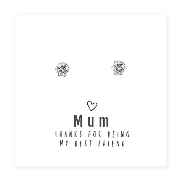 Cubic Zirconia Stud Earrings