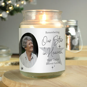 Personalised Memorial Jar Candle