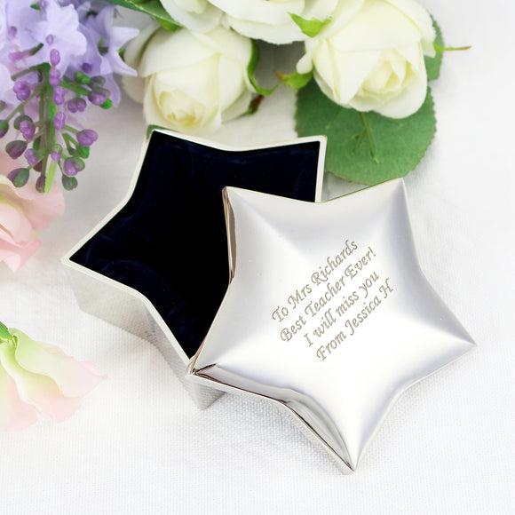 Personalised Star Trinket Box