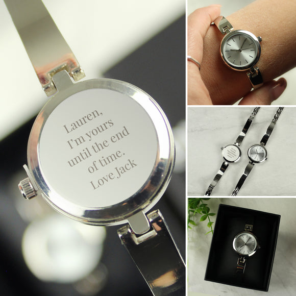 Personalised Silver Ladies Watch