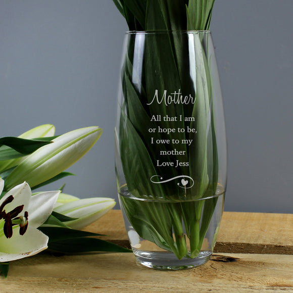 Personalised Glass Vase