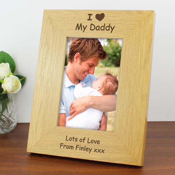 Personalised Oak Finish Photo Frame