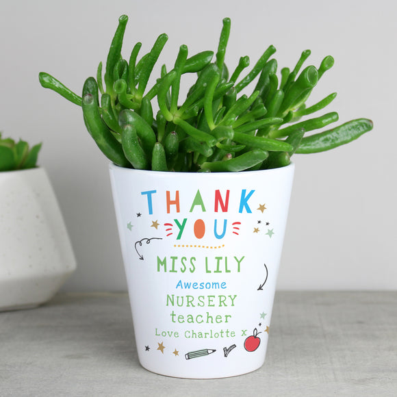 Personalised Thank You Plant Pot