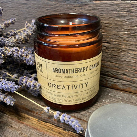 Aromatherapy Candle - Creativity - Peppermint Oil