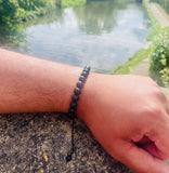 Men's Black Agate Bracelet